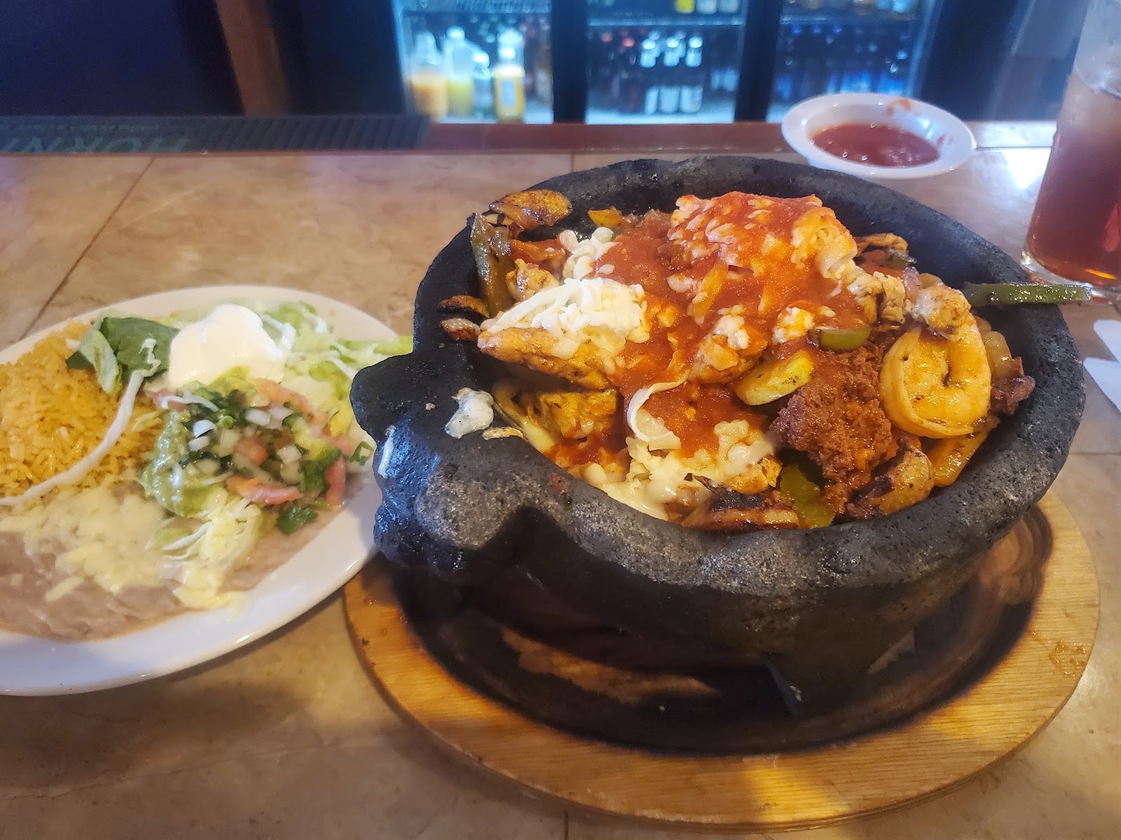 Table spread at La Banda